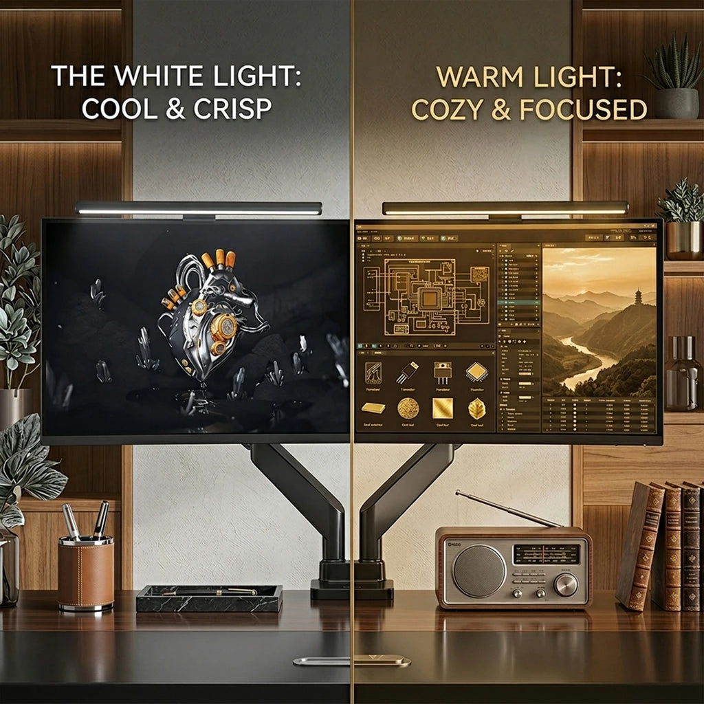 USB Powered LED Computer Screen Hanging Light Bar 30CM LED Monitor Lights Bar Dimming  Lighting for Work Gaming Read Table Lamp