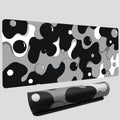 Black White Grey Bubble XXL Mouse PadThicken Waterproof Large Cool Gaming Mousepad with Stitched EdgeAnime Cool Geometric Spotted Dog Mousepad Non-Slip Base Mouse Keyboard Mat 31.5X15.7X0.16inch